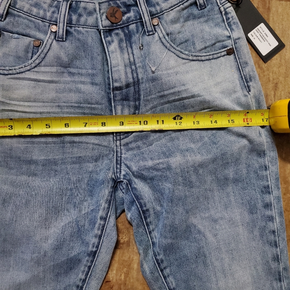 One Teaspoon Light Blue Distressed Skinny Jeans - Picture 6 of 9